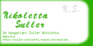 nikoletta suller business card